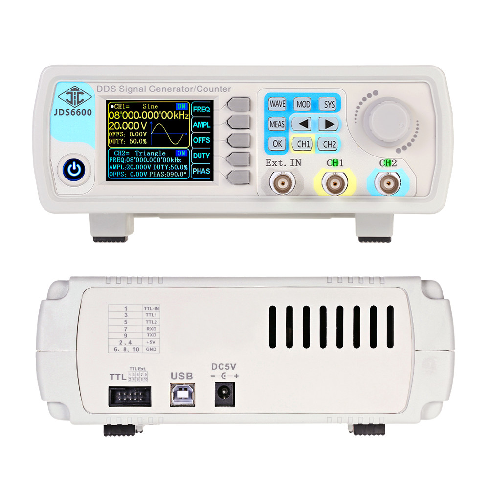 Dual Channel Arbitrary Waveform Function Generator 60Mhz - JDS6600 15/30/40/50/60MHz Função DDS Gerador de