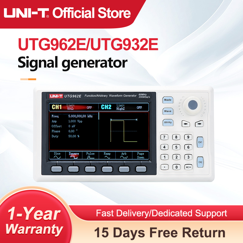 Dual Channel Arbitrary Waveform Function Generator 60Mhz - UNI-T utg932e utg962e função gerador de
