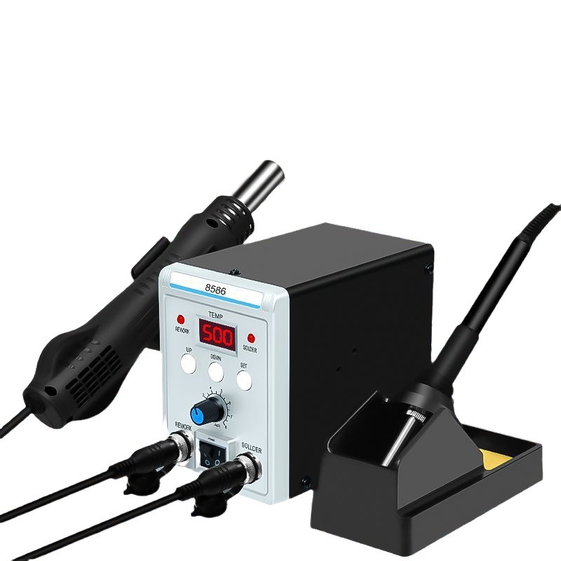 Smd Rework Station Hot Air Soldering 2 In 1 - 8586 Estação de Retrabalho de Soldagem