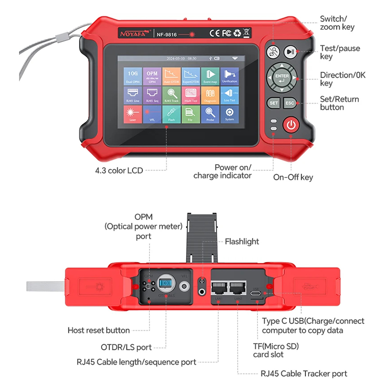 NOYAFA OTDR IPC Tester 1310/15 - Optical Time Domain Reflectometer Otdr 1310 1550Nm avaliação e preço