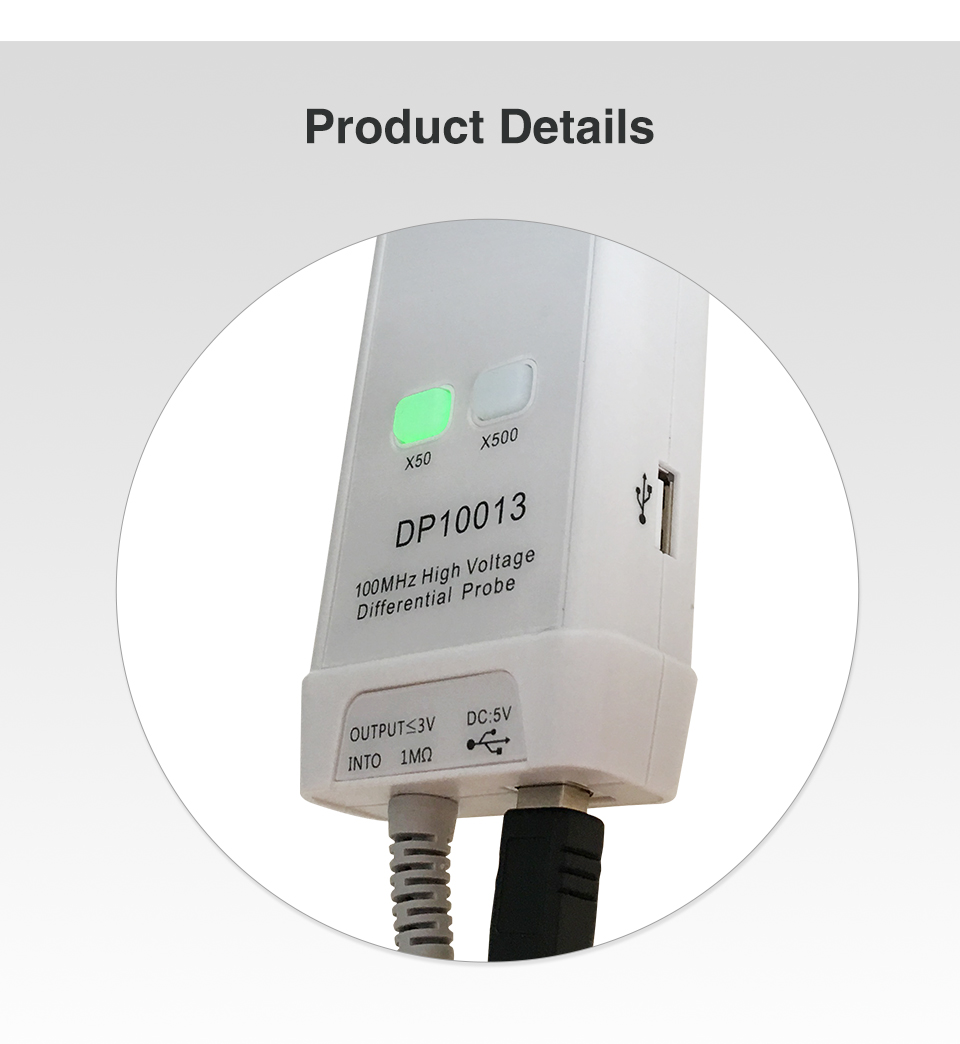 2025Micsig Osciloscópio 1300V  - High Voltage Differential Probe 100Mhz 1300V avaliação e preço
