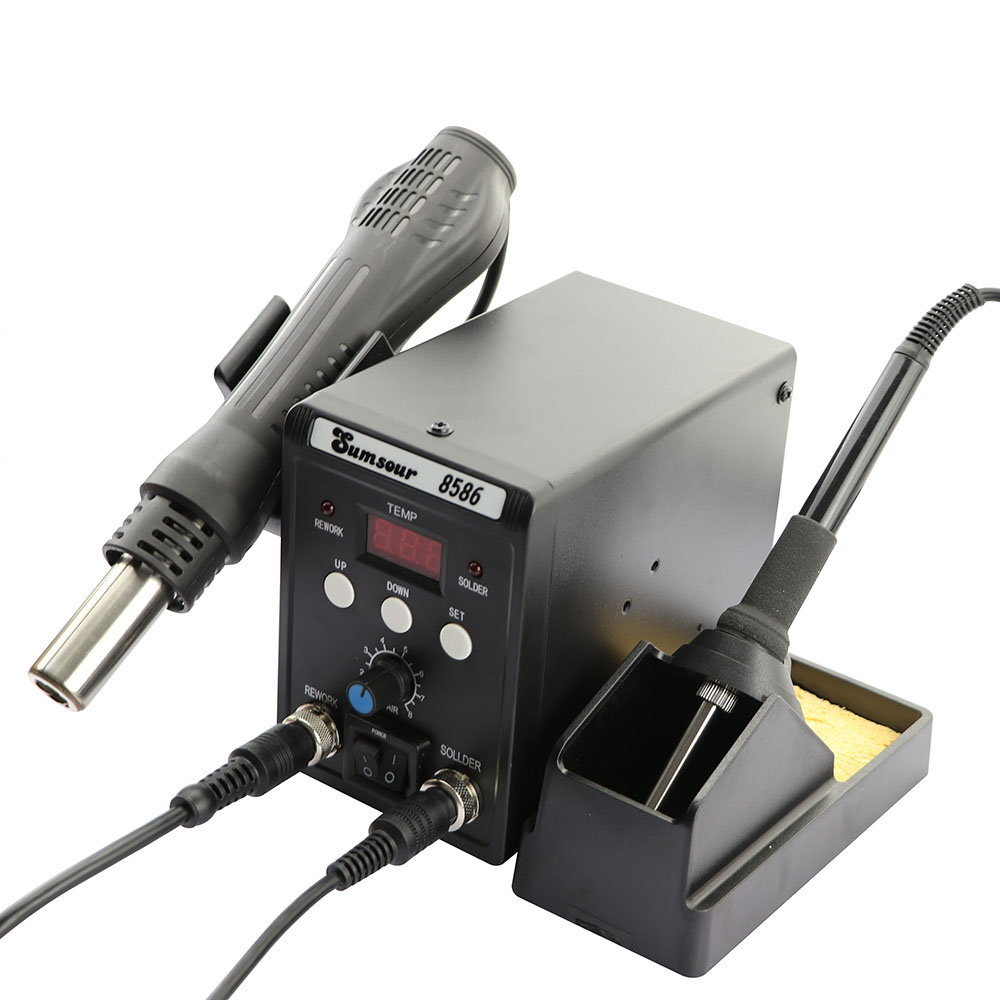 8586 700w 2 em 1 display digit - Smd Rework Station Hot Air Soldering 2 In 1 avaliação e preço