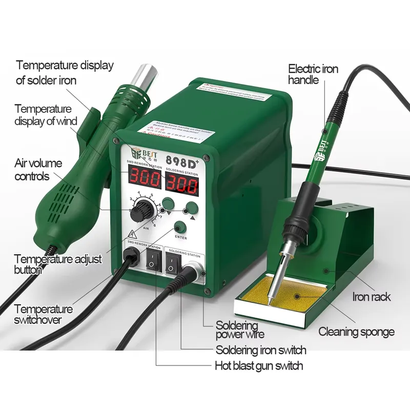 Estação de Solda Digital BST-8 - Smd Rework Station Hot Air Soldering 2 In 1 avaliação e preço